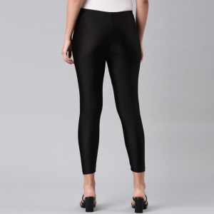 Women Slim-Fit Shimmer Cropped Ankle-Length Legging