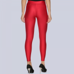 Women Nylon Solid Red Shimmer Legging